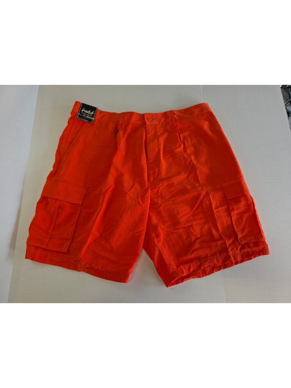 NWT Trust Couture Collection Lightweight Orange Pleated Shorts Men’s 42" x 42: